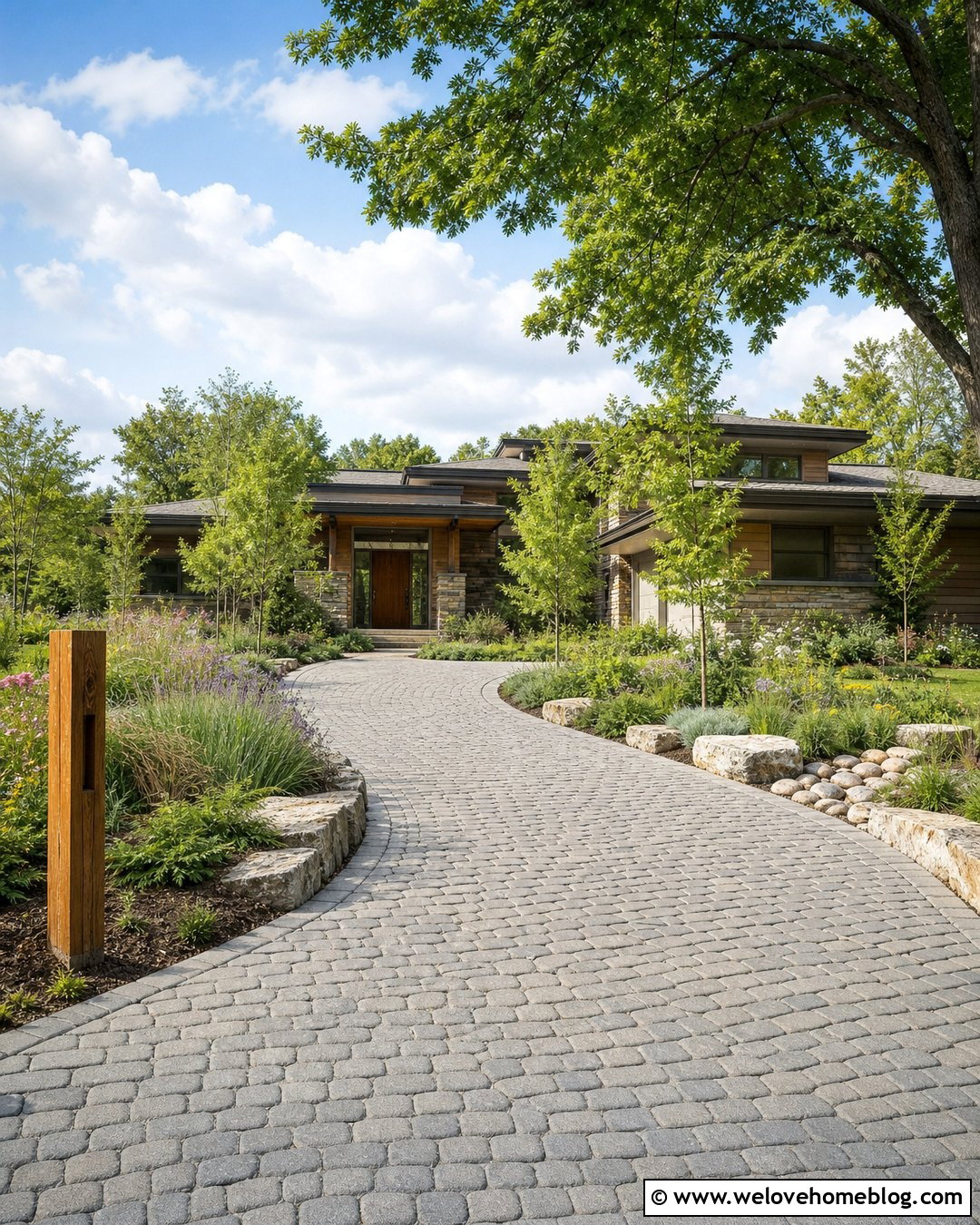 Native Plant Driveway Entryway - 20 Driveway Entryway Ideas