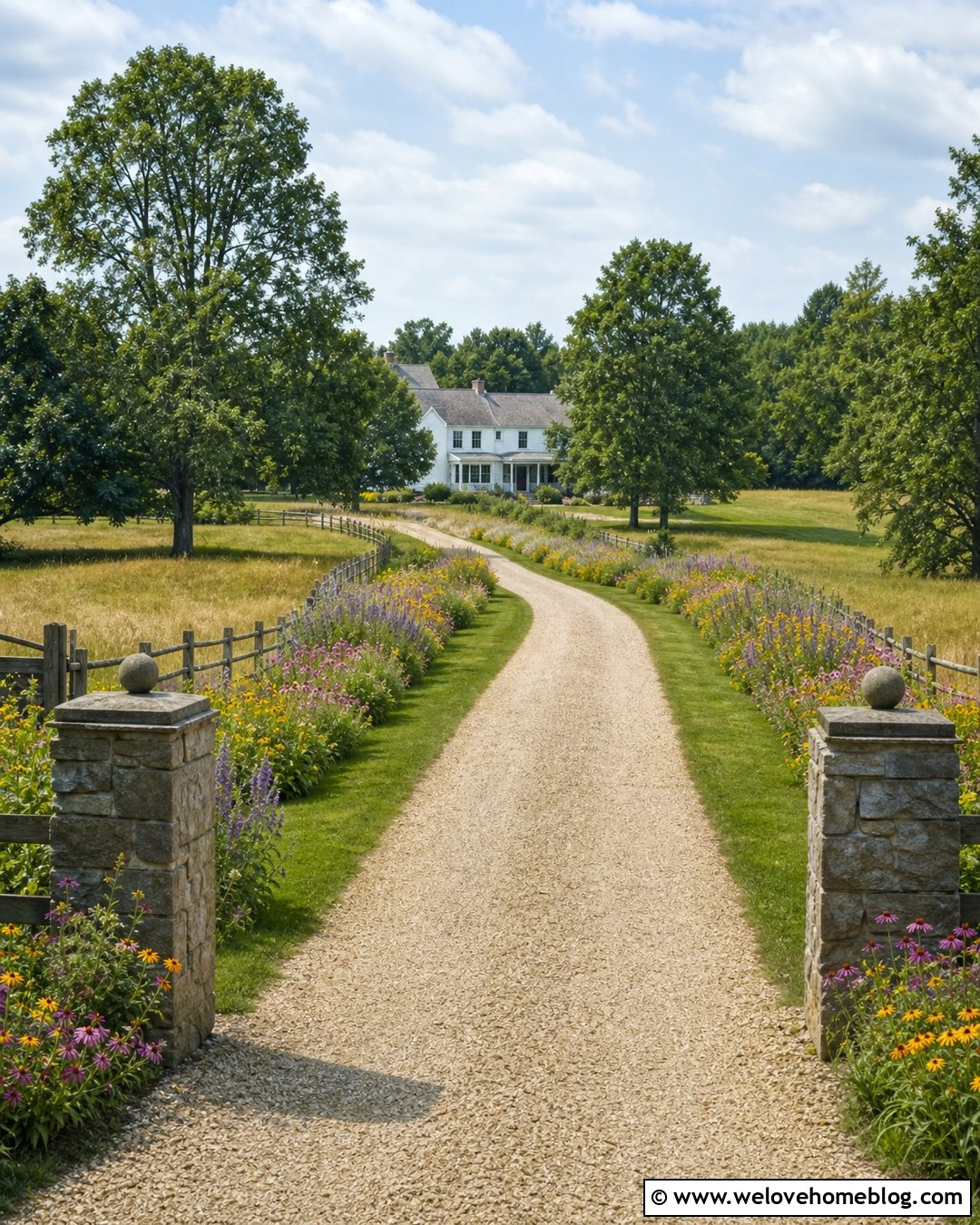 Native Wildflowers Along a Long Gravel Driveway - 25 flowers along driveway ideas