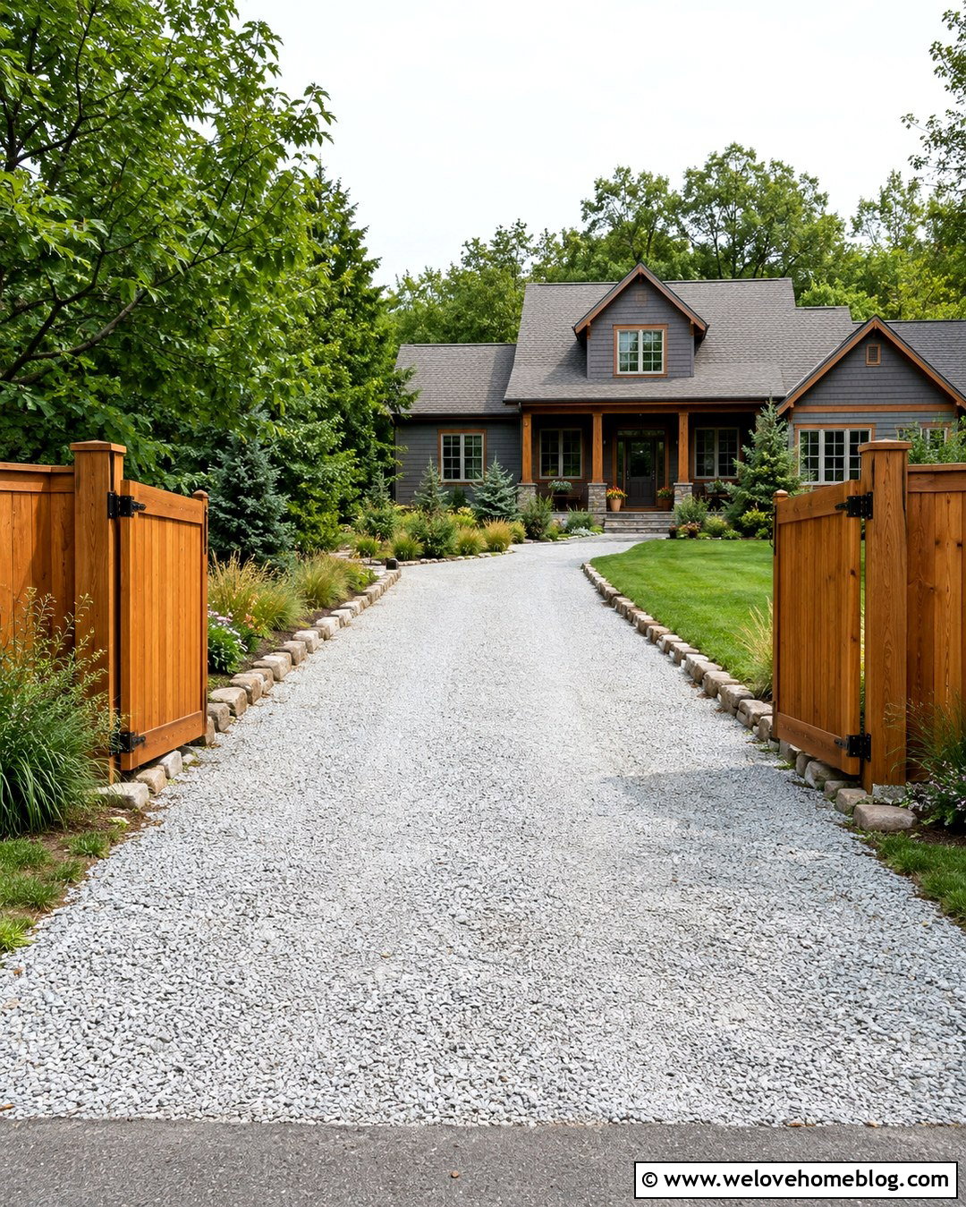 20 Natural Wood Driveway Entrance Ideas With Rustic Charm