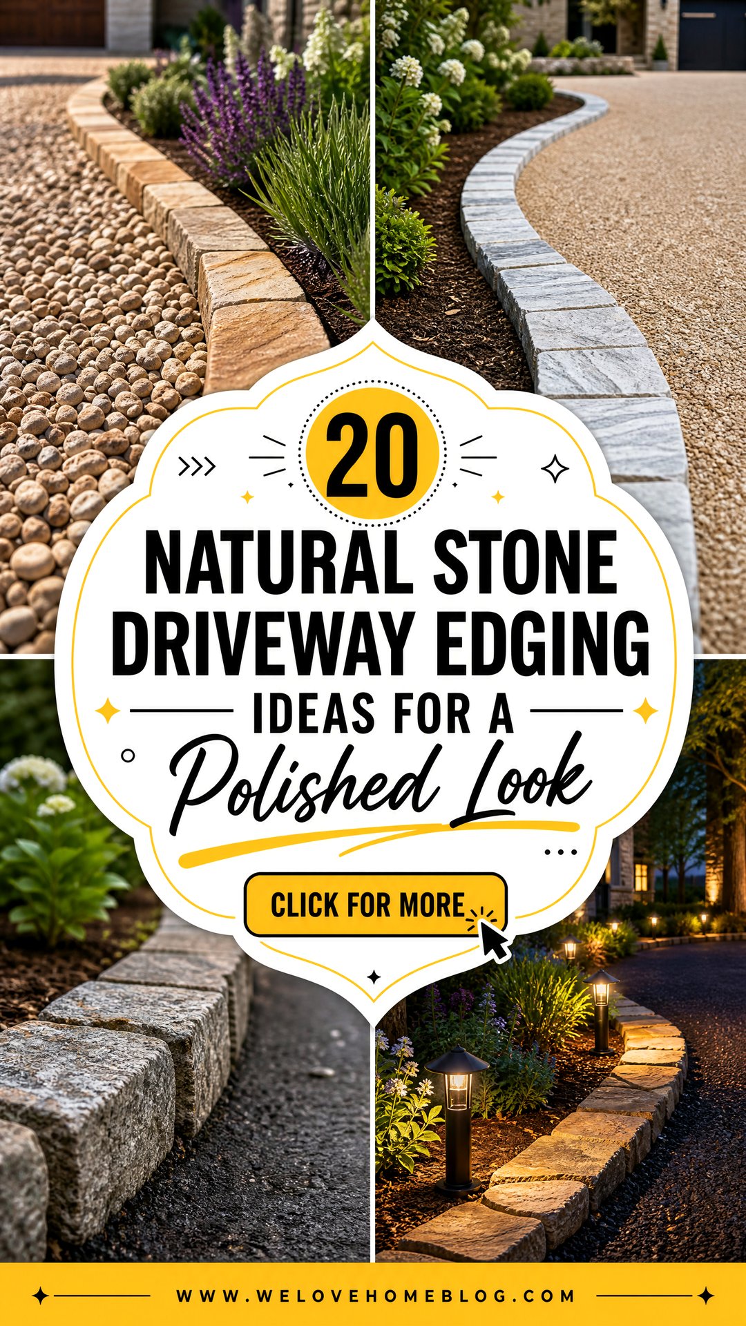 20 Natural Stone Driveway Edging Ideas for a Polished Look - 20 Natural Stone Driveway Edging Ideas for a Polished Look