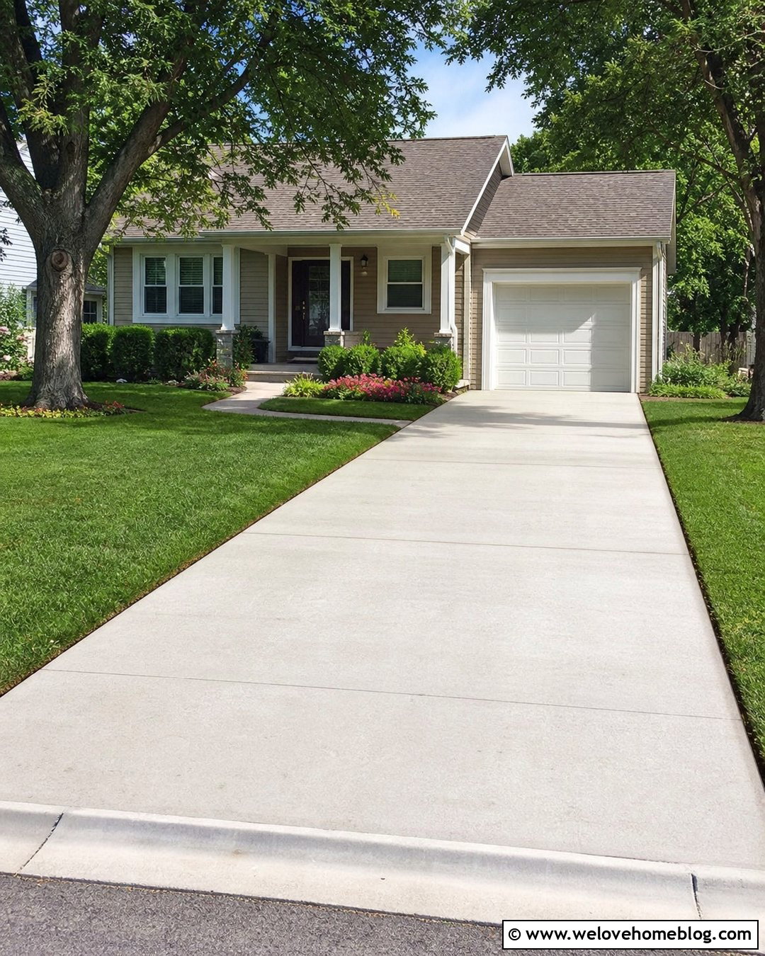 Natural Trench Driveway Border - 20 Cheap Driveway Border Ideas