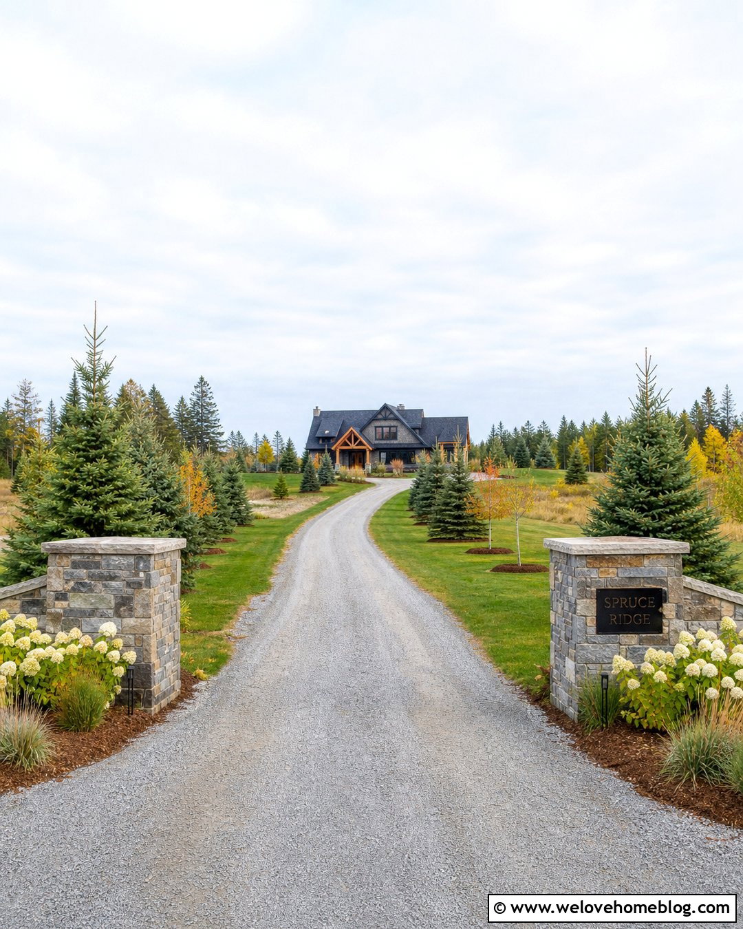 Norway Spruce Trees Along A Wide Country Driveway - 25 best trees to line a long driveway ideas