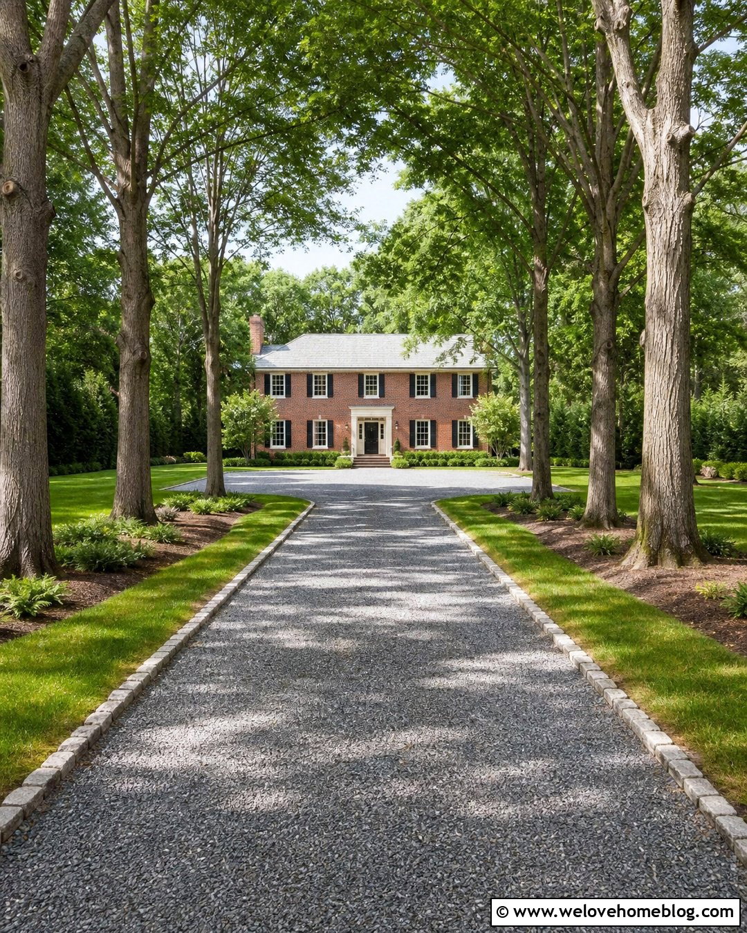 Oak Tree Lined Gravel Driveway - 25 Long Tree Lined Driveway Ideas