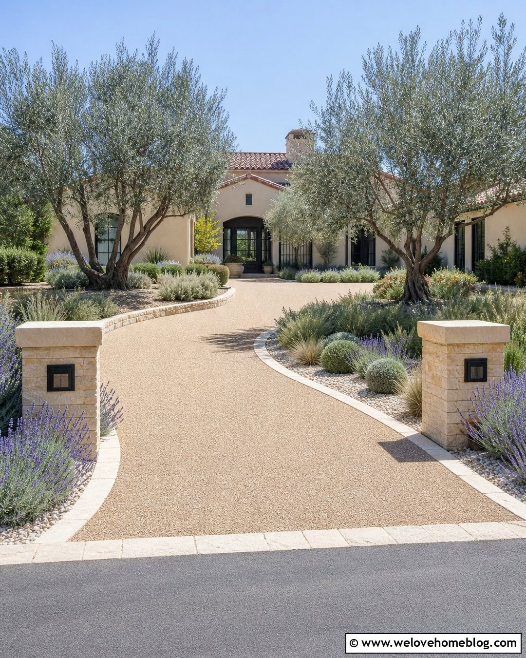 Olive Tree Driveway Entrance - 25 Tree Driveway Entrance Ideas
