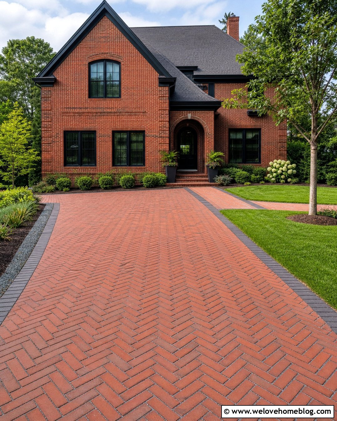 Open Joint Clay Paver Driveway - 20 Eco Friendly Driveway Ideas