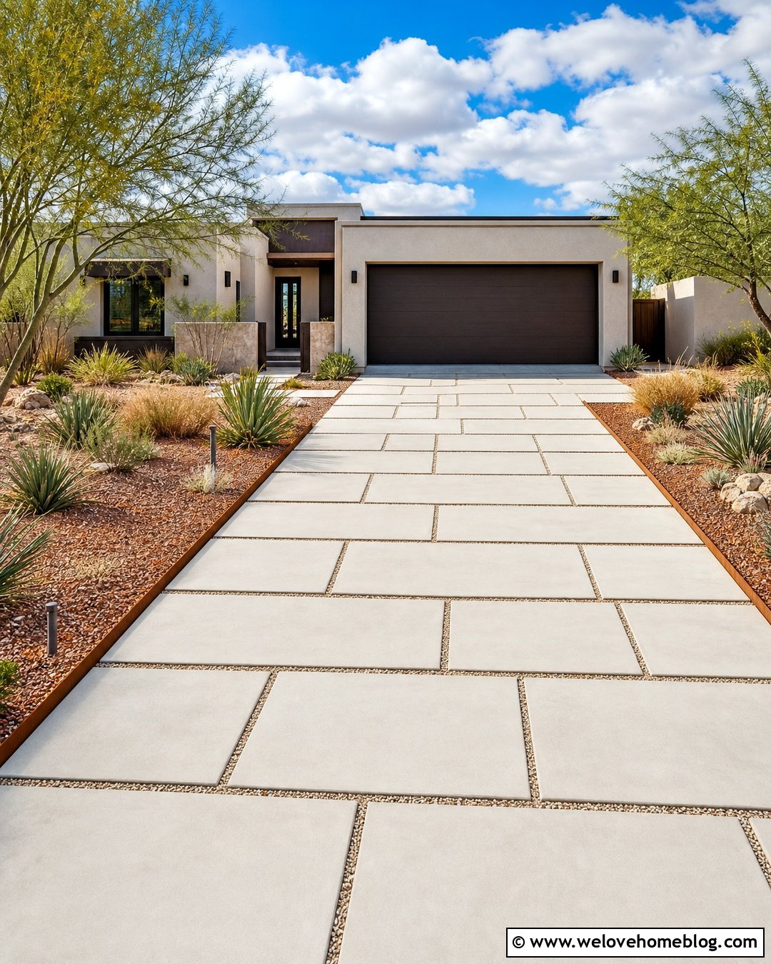 Open Joint Driveway Pavers With Gravel Landscaping - 20 eco-friendly driveway pavers ideas