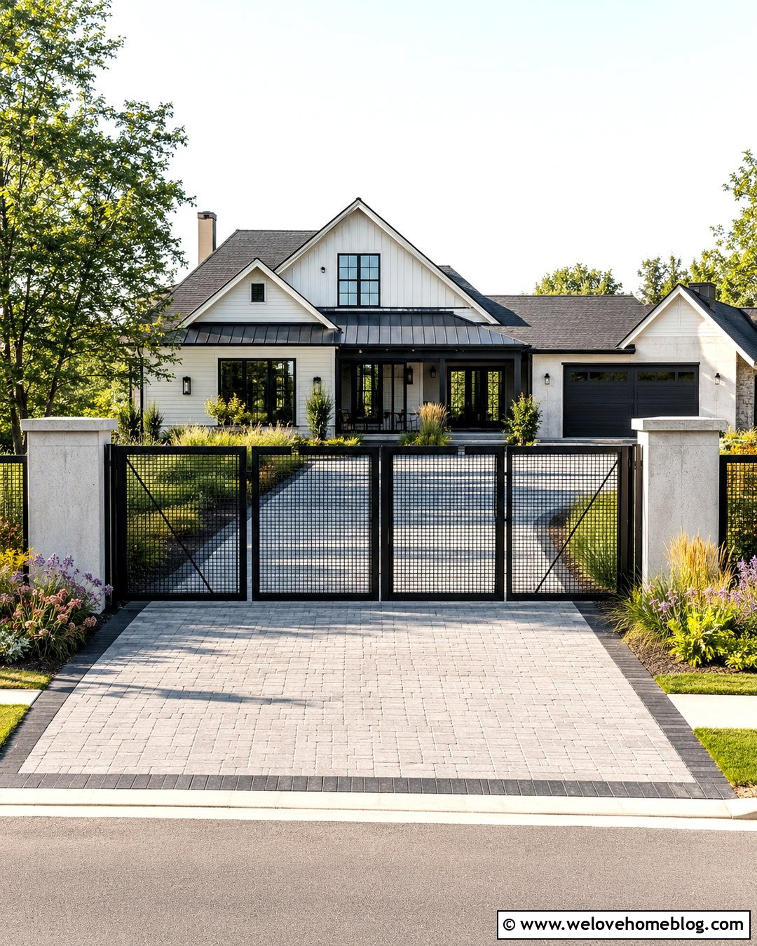 Open Mesh Folding Driveway Gate - 20 folding gates driveway ideas