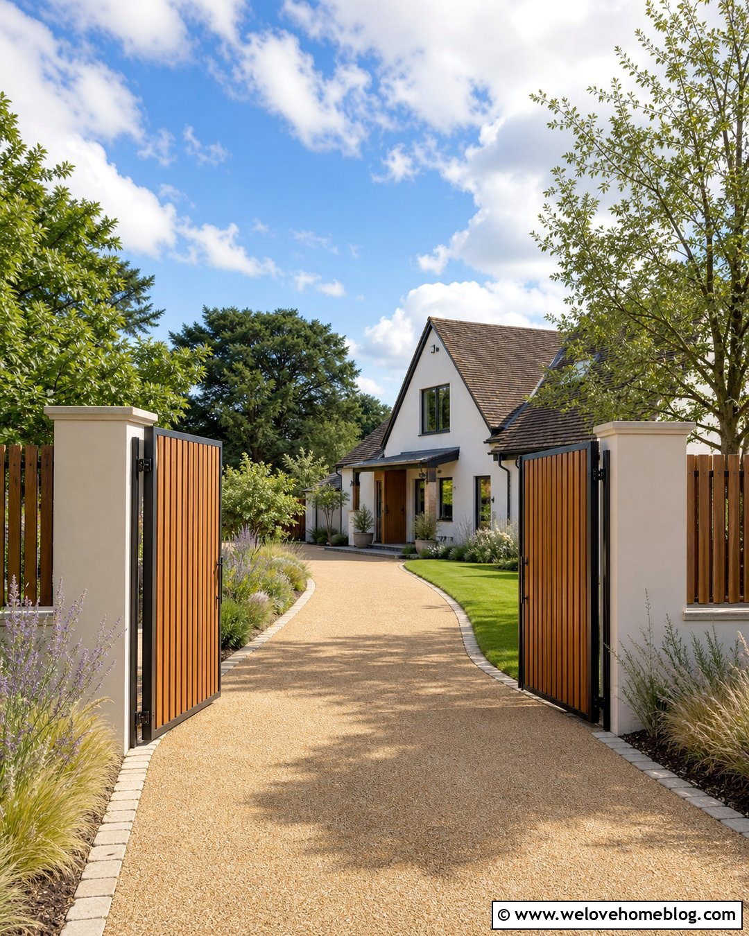 Open Slat Wood Bi Fold Driveway Gate - 20 Wood Bi-Fold Driveway Gate Ideas
