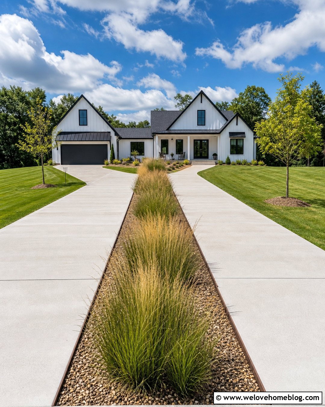 20 Landscape Between Driveways Ideas for Shared-Space Style