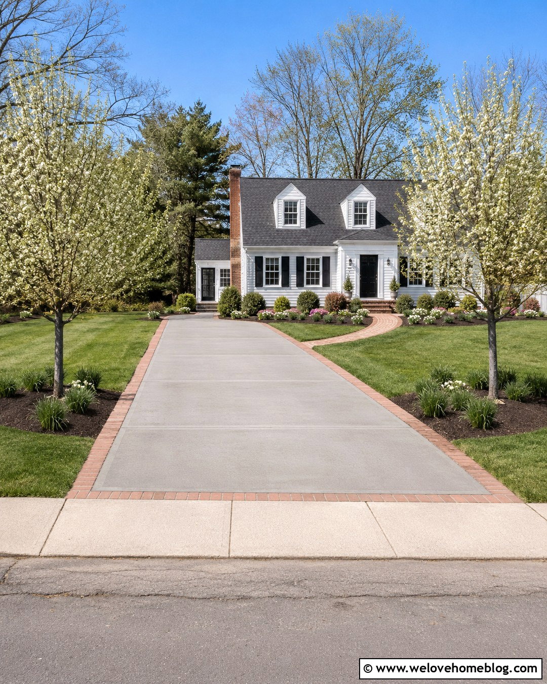 Ornamental Pear Tree Driveway With Brick Ribbon - 20 Ornamental Pear Tree Driveway Ideas