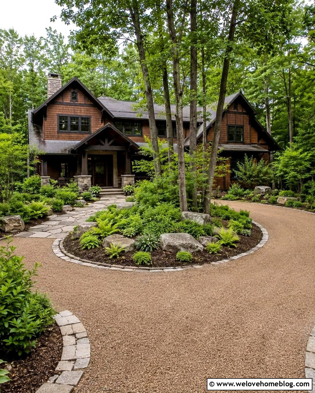 Oval Driveway With Woodland Landscaping - 20 oval driveway landscaping ideas