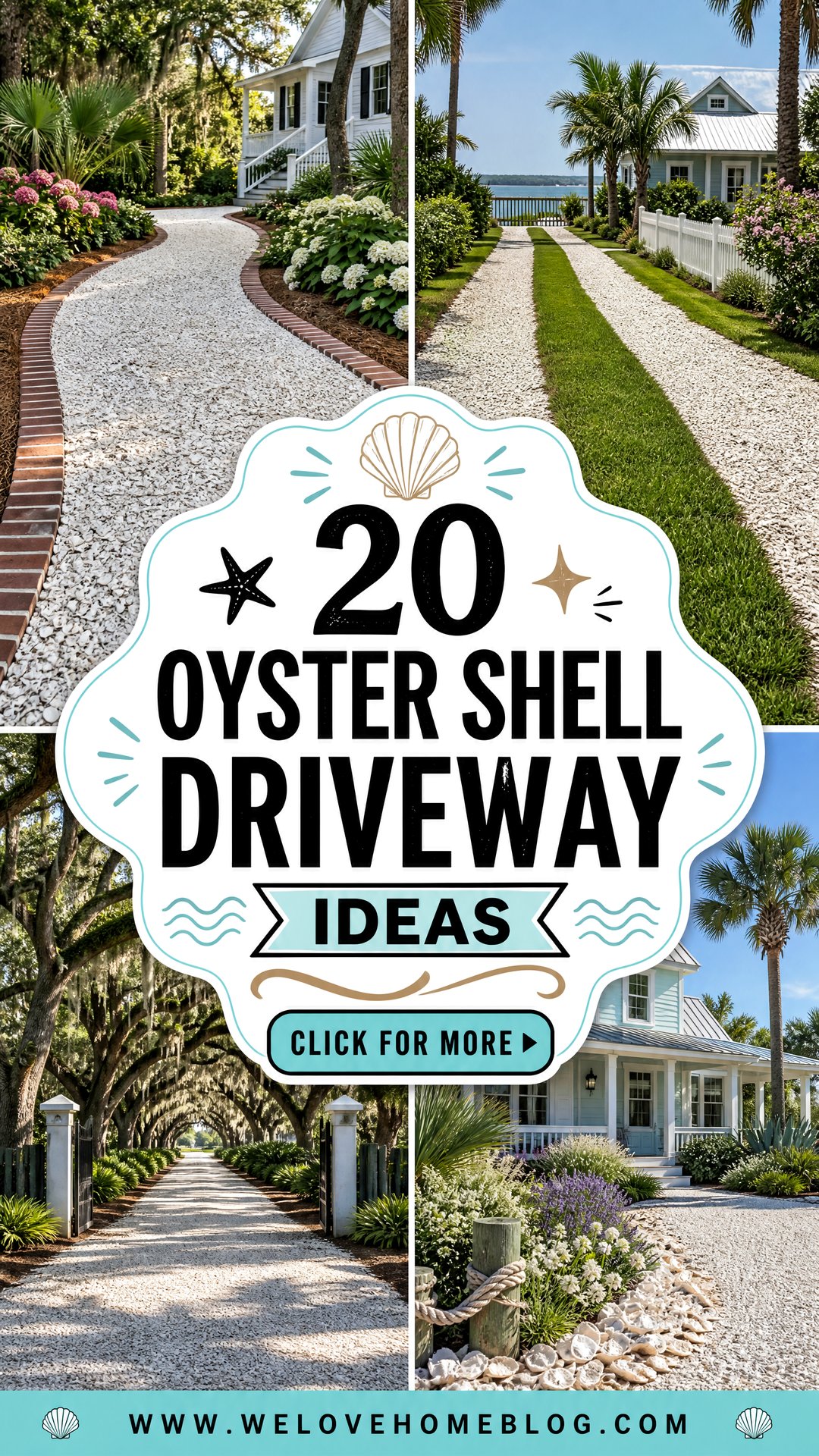 20 Oyster Shell Driveway Ideas for a Coastal-Inspired Entrance - 20 Oyster Shell Driveway Ideas for a Coastal-Inspired Entrance