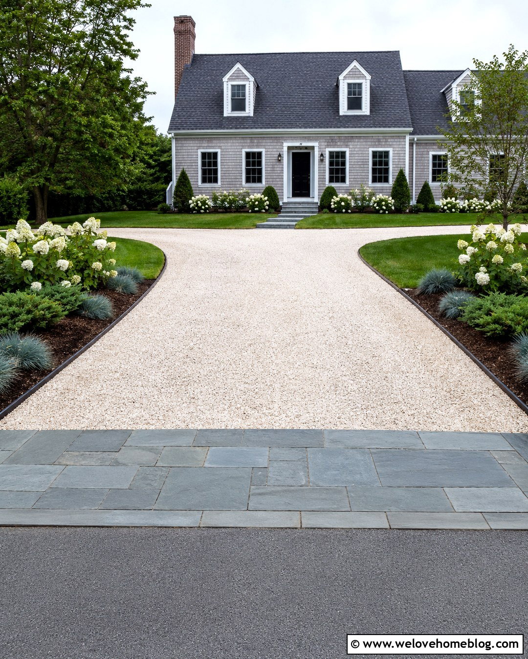 Oyster Shell Driveway With Bluestone Apron - 20 Oyster Shell Driveway Ideas