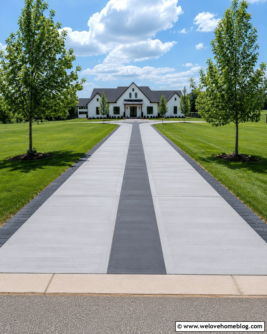 Painted Concrete Driveway With Center Strip - 20 driveway paint concrete ideas