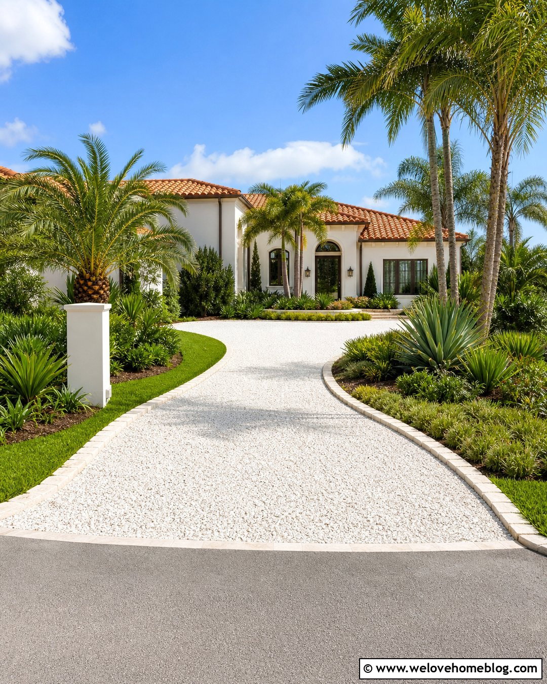 Palm Driveway Entrance - 35 End Of Driveway Landscaping Ideas