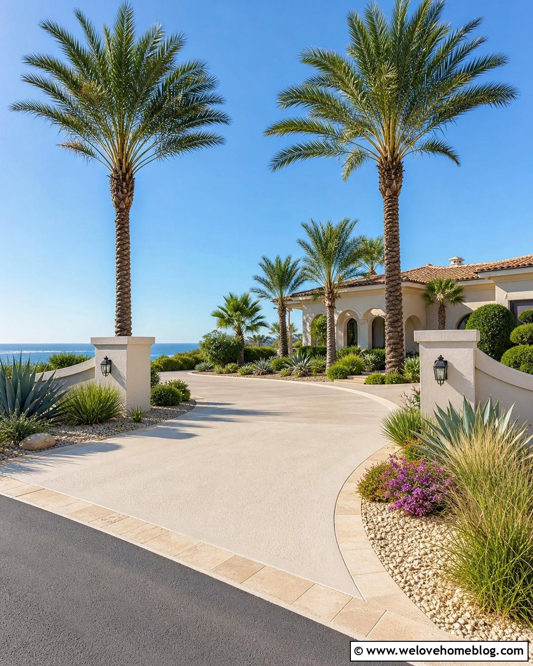 Palm Tree Driveway Entrance - 25 Tree Driveway Entrance Ideas
