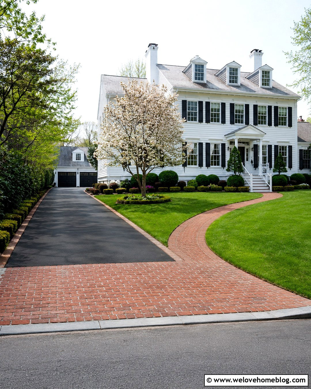 Path Across a Wide Front Lawn - 20 Path From Driveway To Front Door Ideas