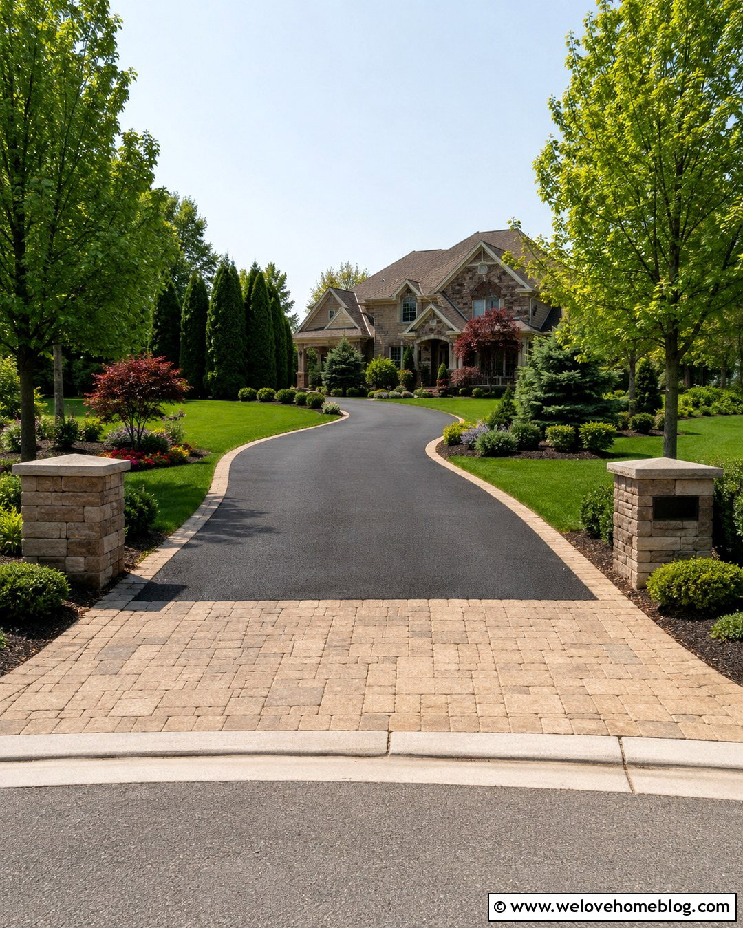 Paver Apron And Asphalt Driveway Edging - 20 asphalt driveway edging ideas