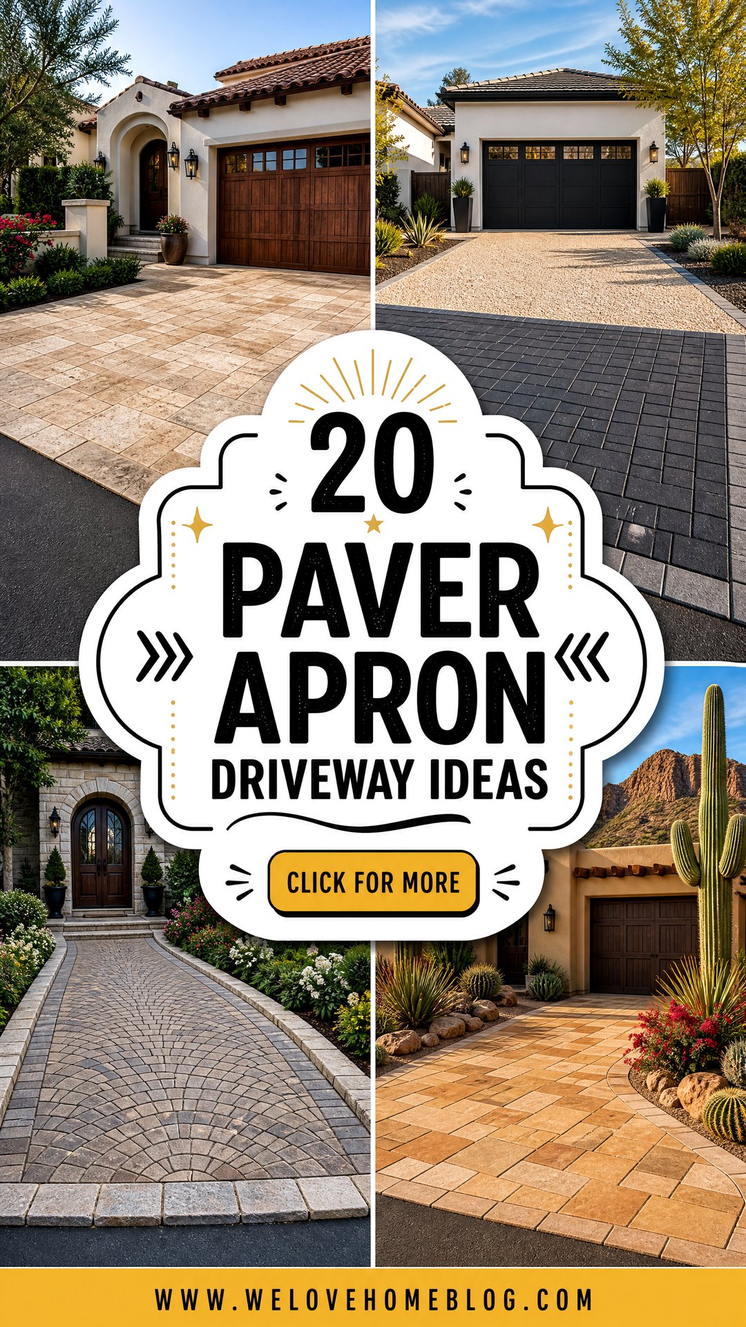 20 Paver Apron Driveway Ideas for a Polished Front Entrance - 20 Paver Apron Driveway Ideas for a Polished Front Entrance