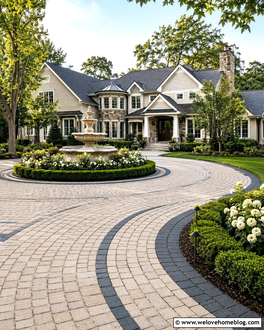 20 Circle Driveway With Fountain Ideas for Elegant Entrances