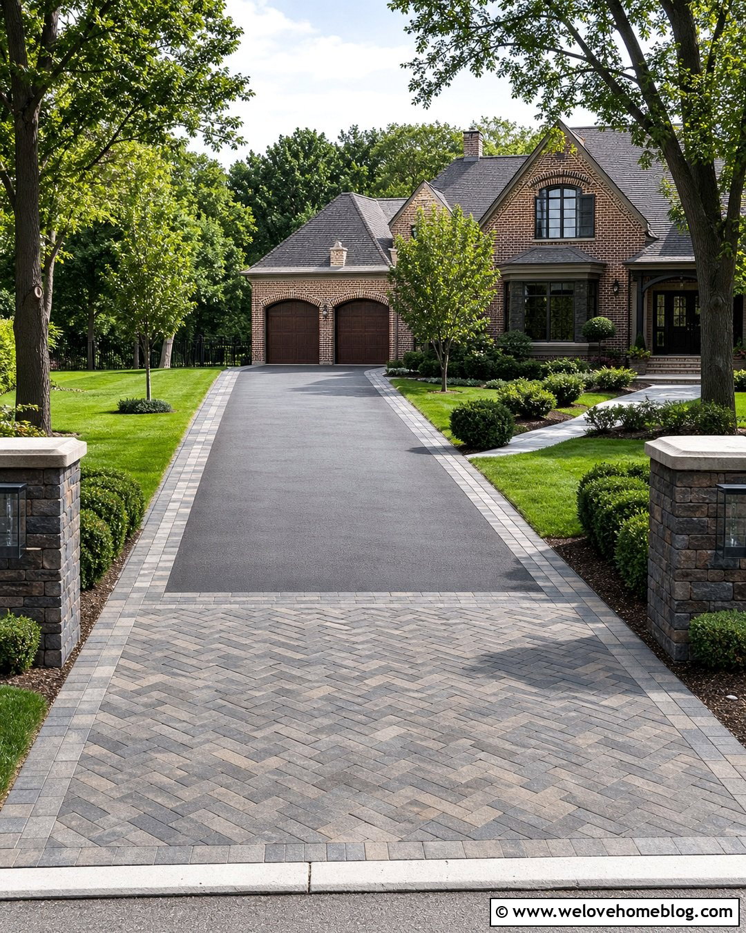 Paver Driveway Apron With Side Extensions - 20 Adding Pavers To Side Of Driveway Ideas