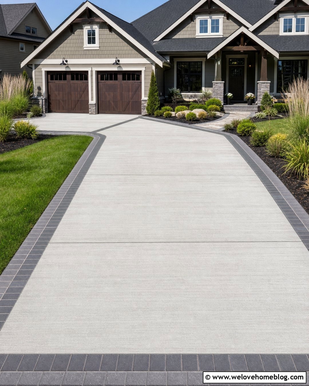 Paver Driveway Border - 40 driveway edges and borders ideas