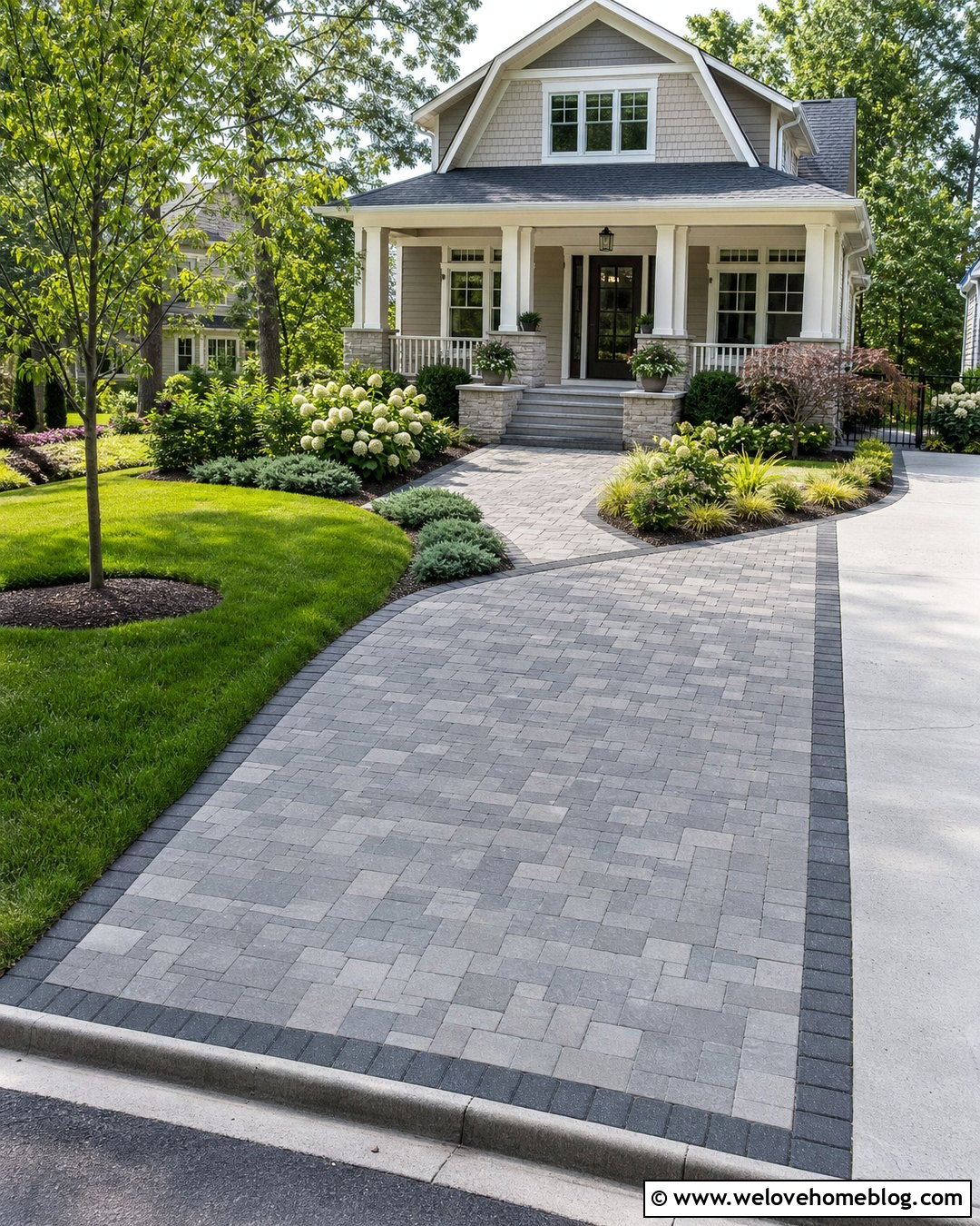 Paver Driveway Extension For Extra Parking - 35 Extending Driveway Ideas