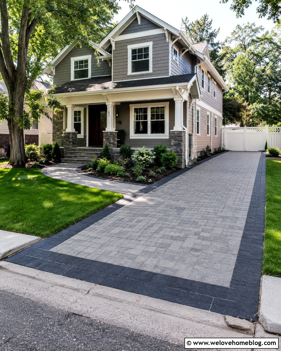 Paver Driveway Extension With Border - 20 pavers driveway extension ideas