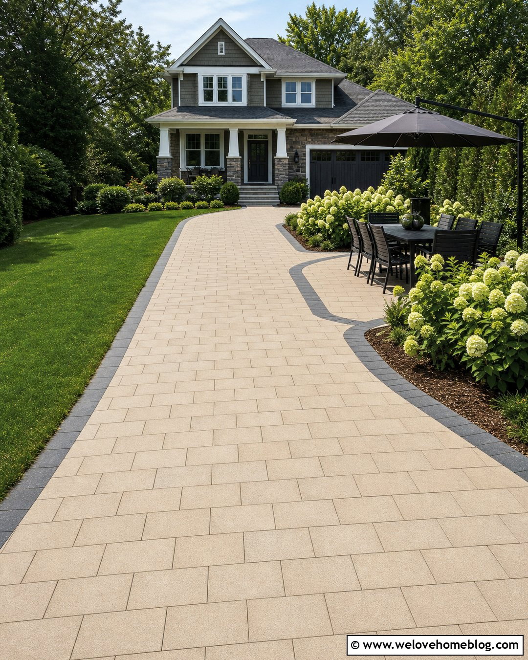 Paver Driveway Outdoor Dining Hangout - 20 driveway hangout ideas