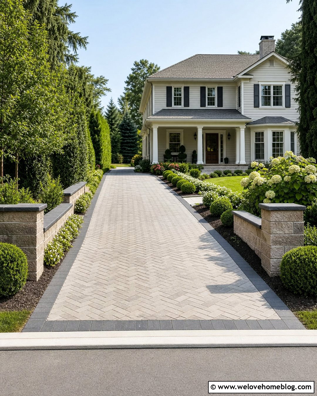 Paver Driveway With Matching Retaining Wall - 25 Driveway With Retaining Wall Ideas