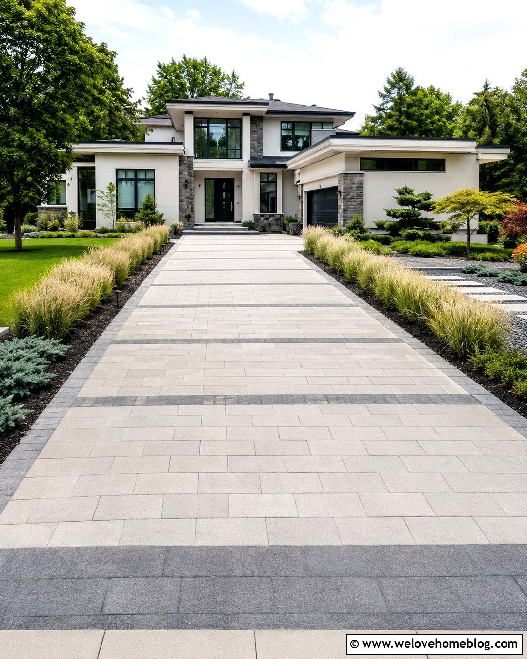 20 Landscape by Driveway Ideas for Instant Curb Appeal