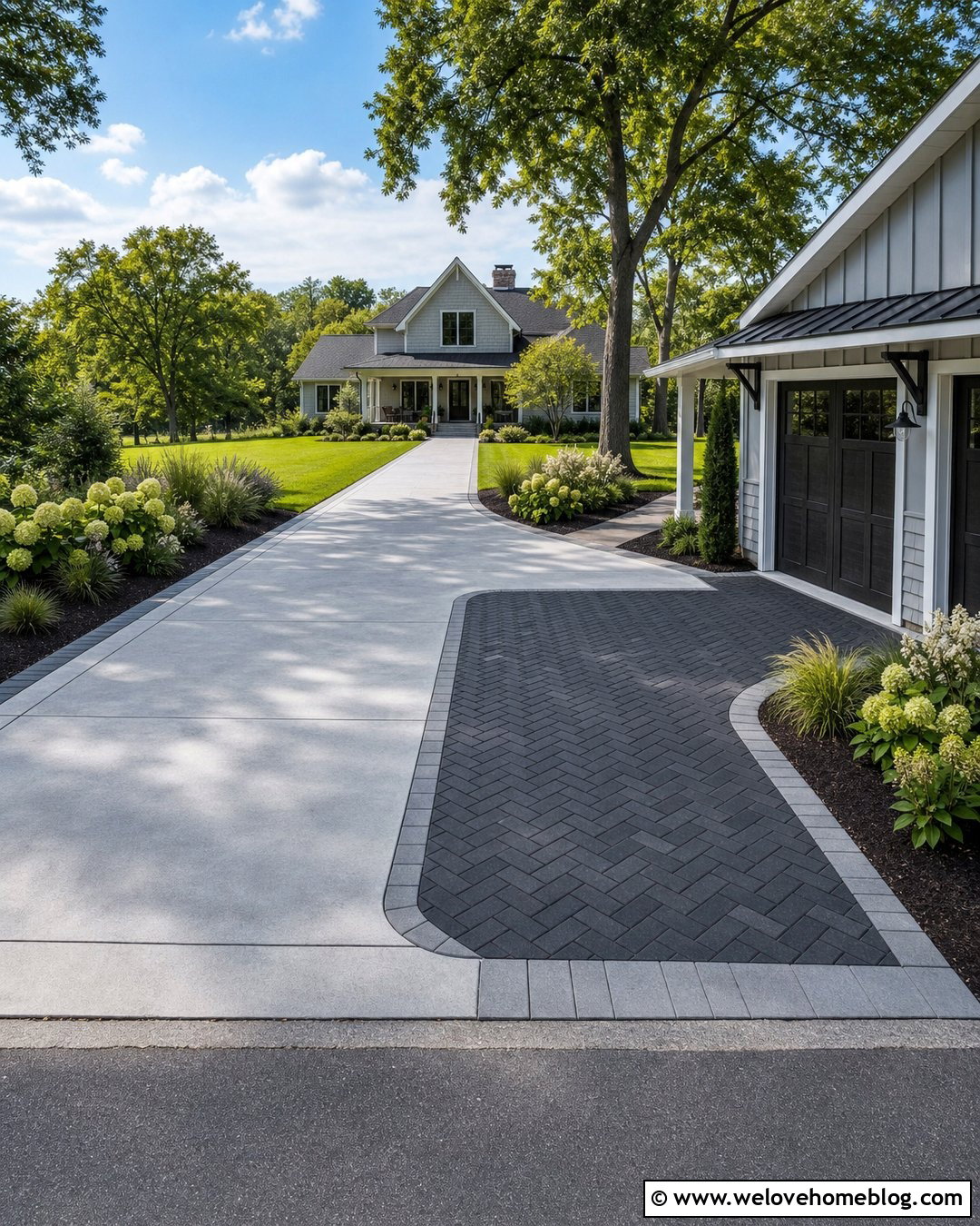 Paver Turning Pad Extension - 25 Paver Driveway Extension Ideas