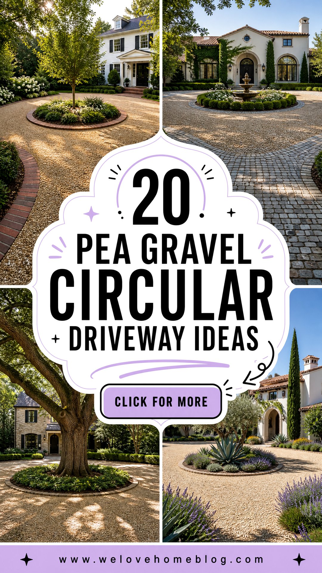 20 Pea Gravel Circular Driveway Ideas for a Graceful Home Entry - 20 Pea Gravel Circular Driveway Ideas for a Graceful Home Entry