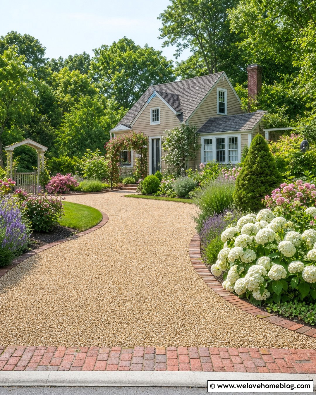 Pea Gravel Driveway For Cottage House - 35 Pea Gravel Driveway Ideas