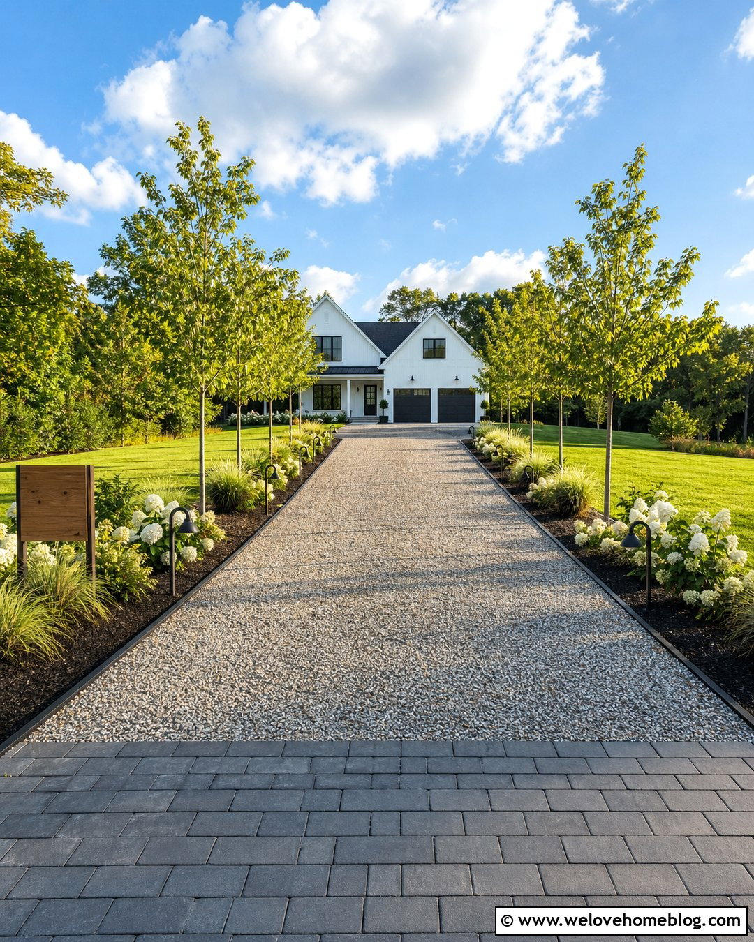 Pea Gravel Driveway For Modern Farmhouse - 35 Pea Gravel Driveway Ideas