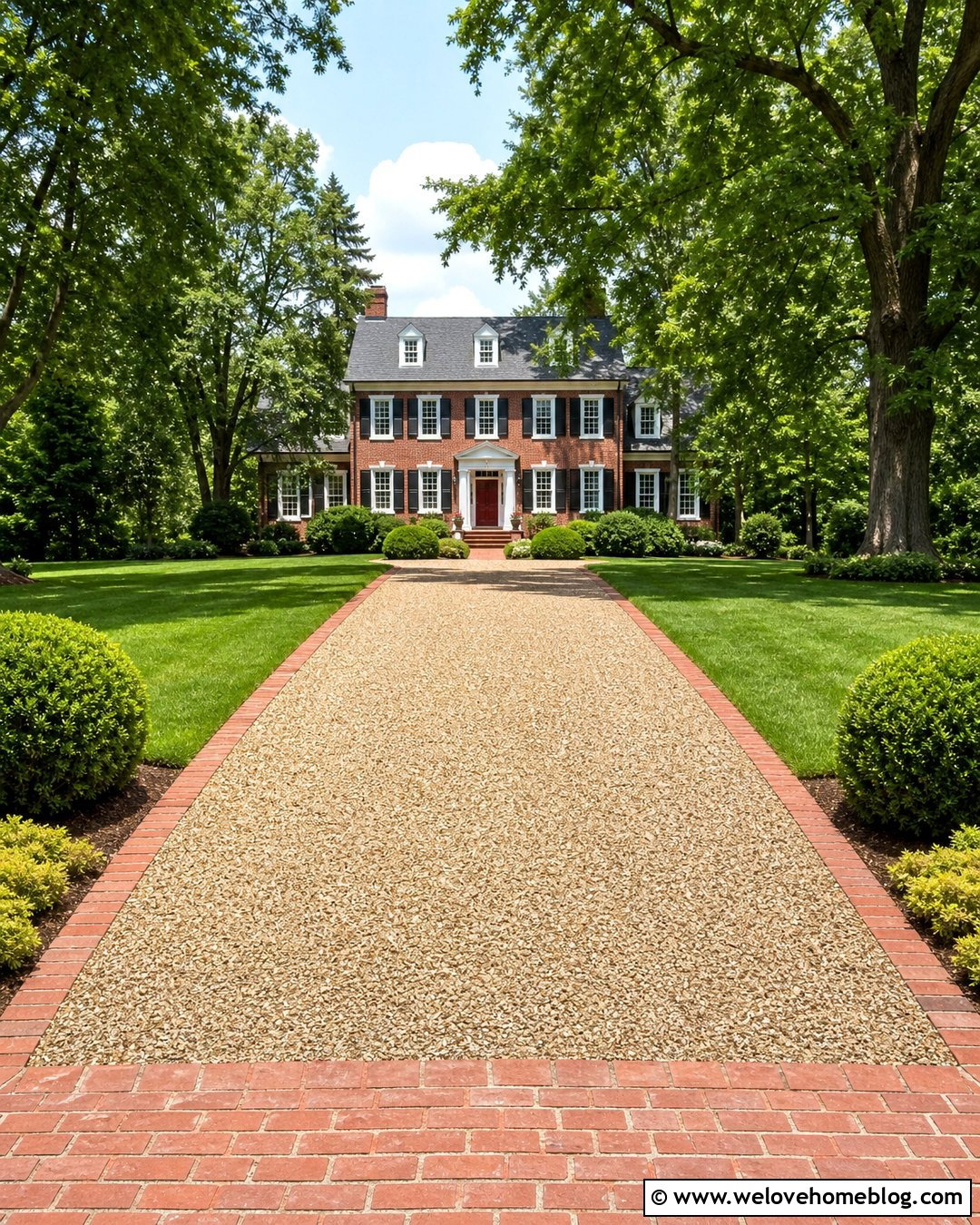 Pea Gravel Driveway With Brick Border - 20 gravel driveway with border ideas