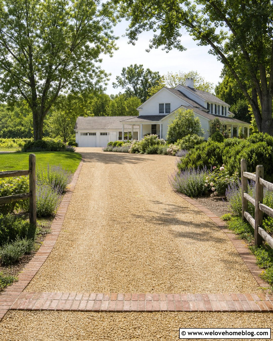 Pea Gravel Driveway With Brick Curb - 20 driveway with curb ideas