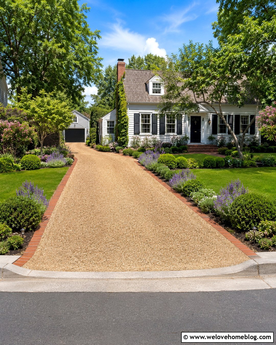 Pea Gravel Driveway With Brick Edging - 20 top 60 best gravel driveway ideas