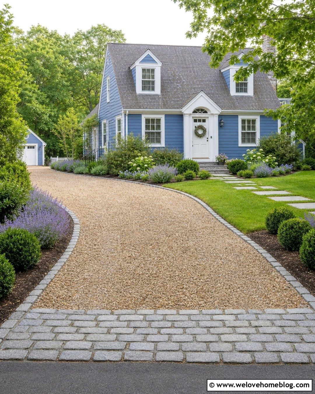 Pea Gravel Driveway With Cobblestone Edge - 20 Driveway Alternatives Cheap Ideas