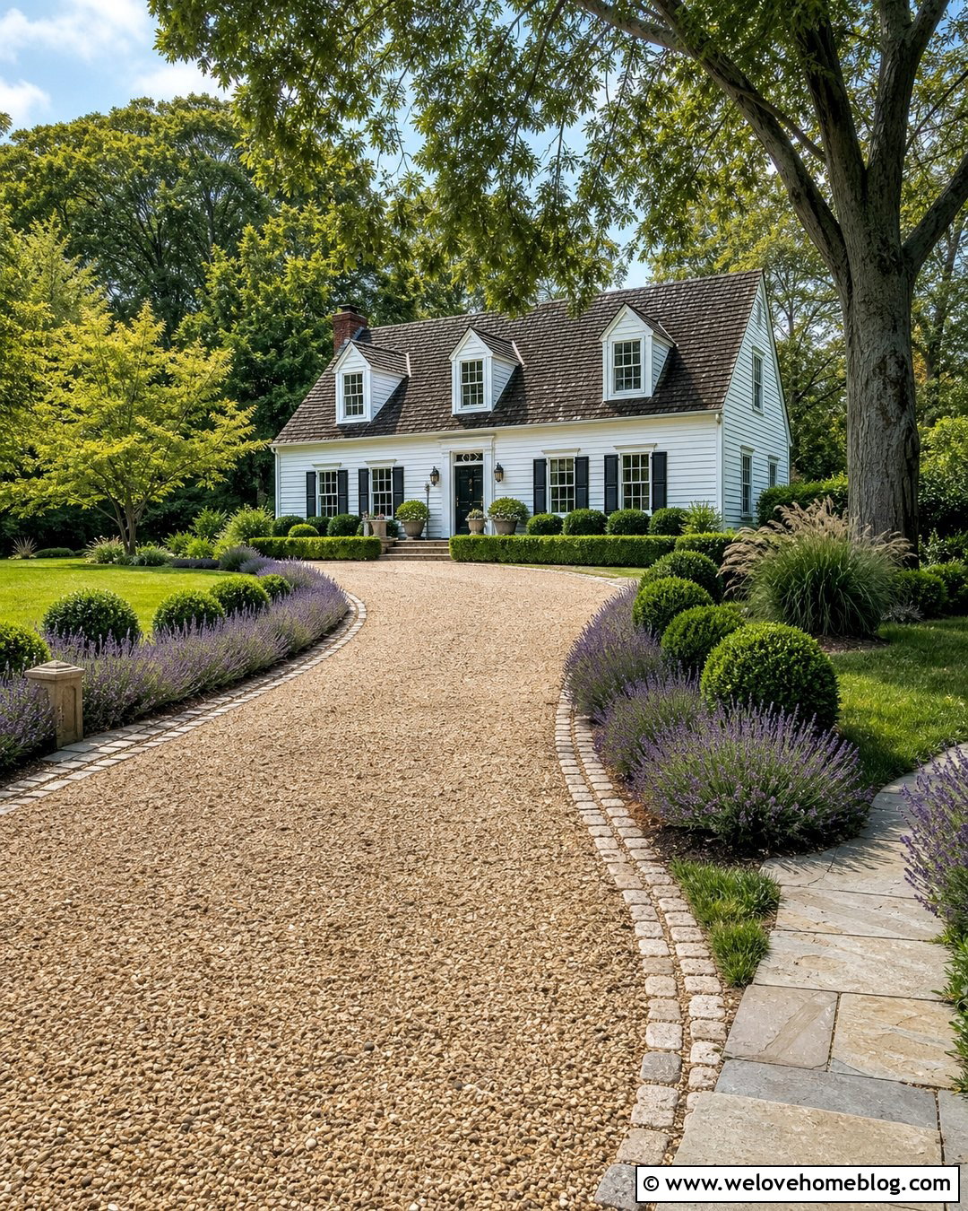 Pea Gravel Driveway With Cobblestone Edging - 20 Gravel Vs Concrete Driveway Ideas