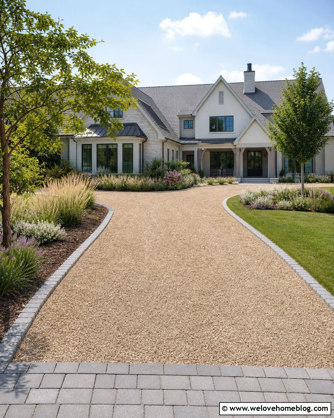 Pea Gravel Driveway With Gravel Stabilizer Grid - 35 Pea Gravel Driveway Ideas