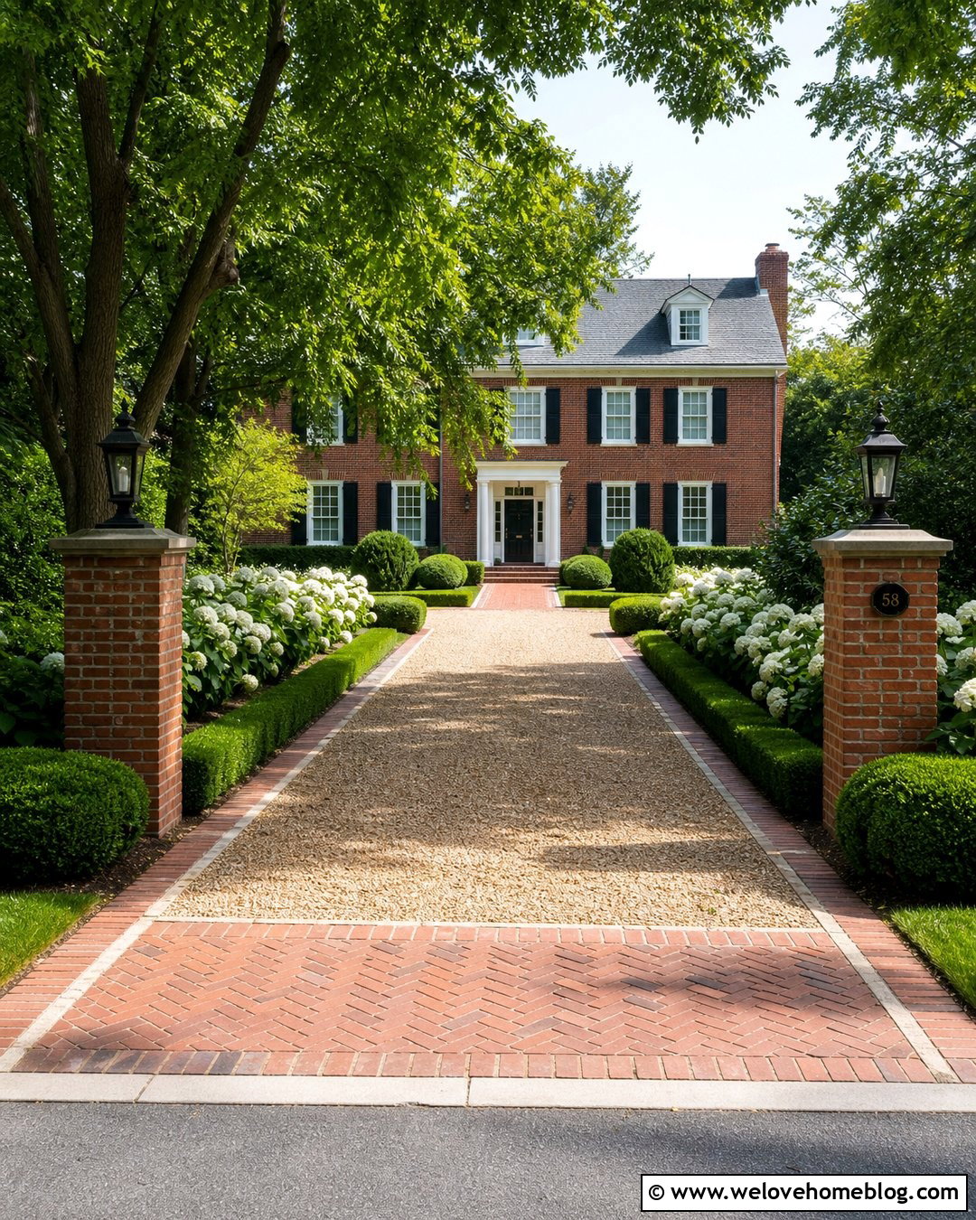 Pea Gravel Paver Driveway With Brick Edging - 20 Gravel Pavers Driveway Ideas