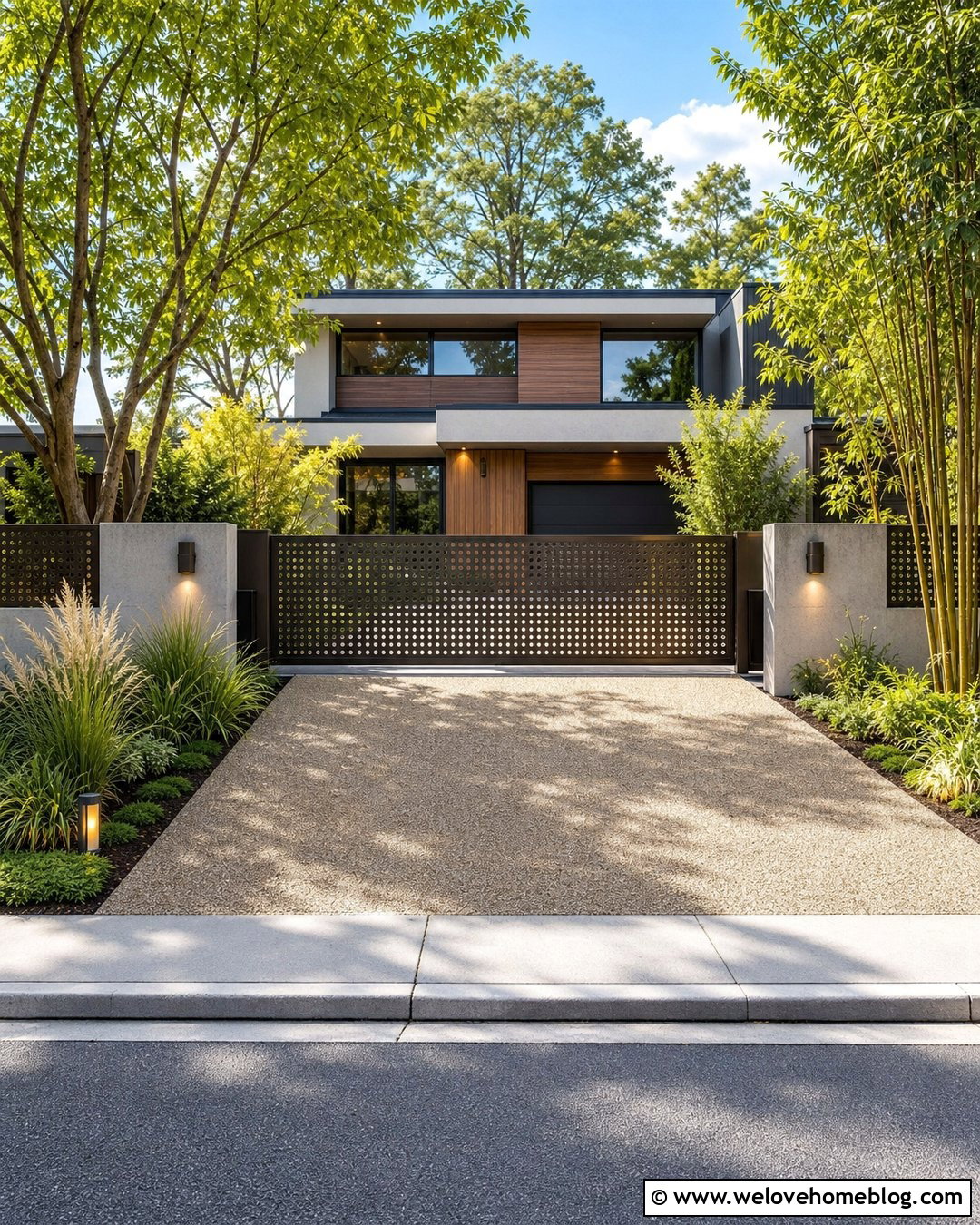 Perforated Metal Driveway Gate - 40 unique driveway gates