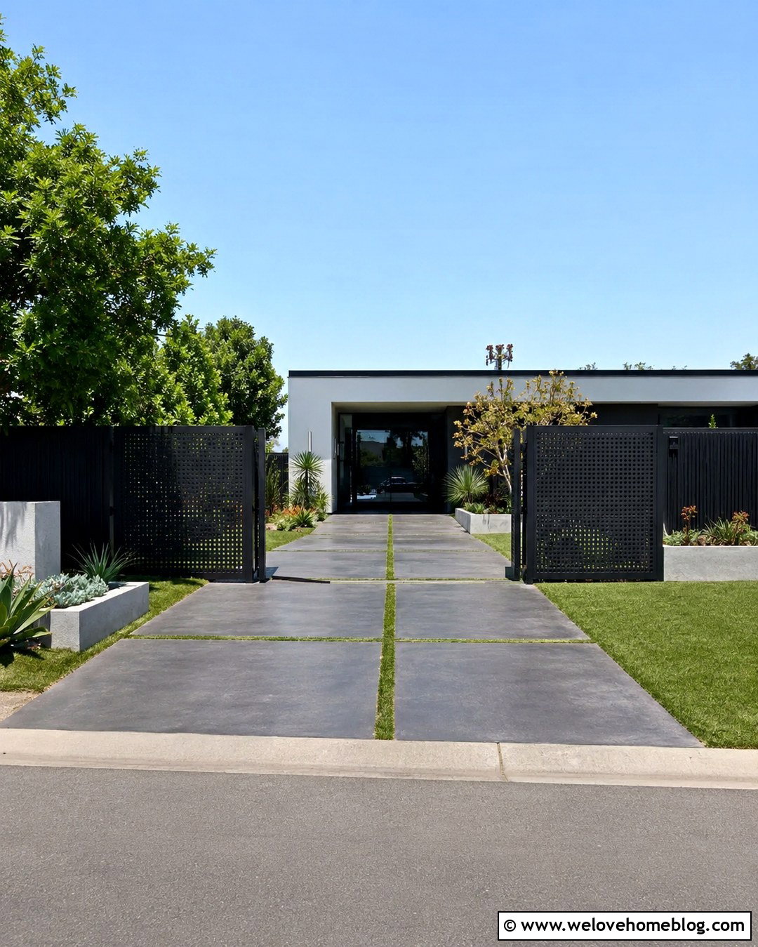 Perforated Steel RV Driveway Gate - 20 Rv Driveway Gate Ideas