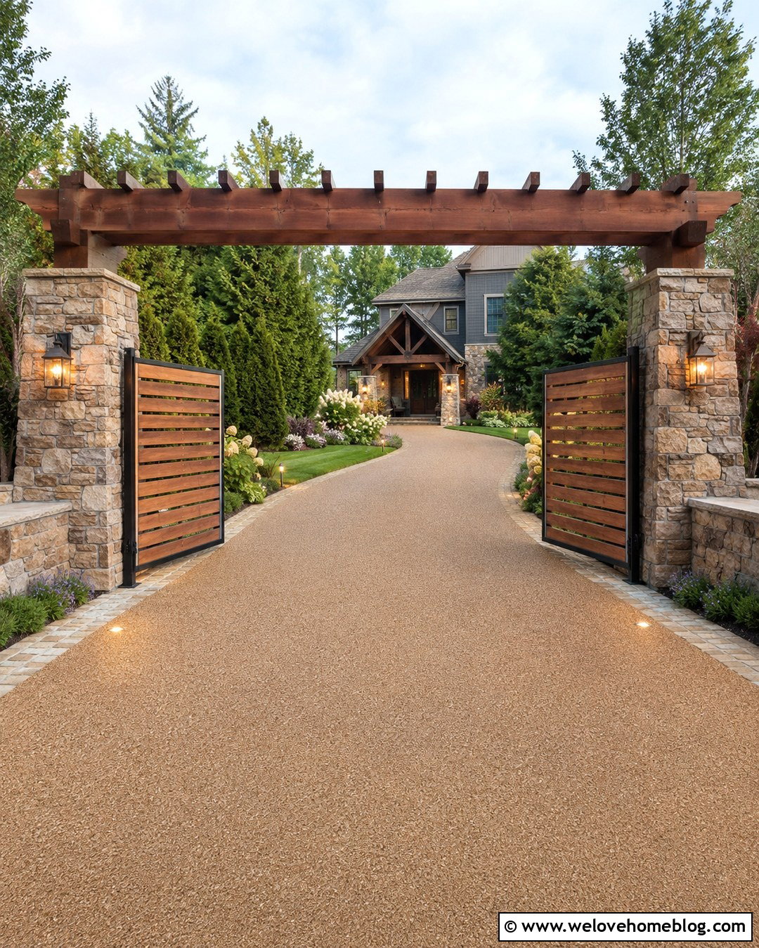Pergola Estate Driveway Entrance - 20 Estate Driveway Entrance Ideas