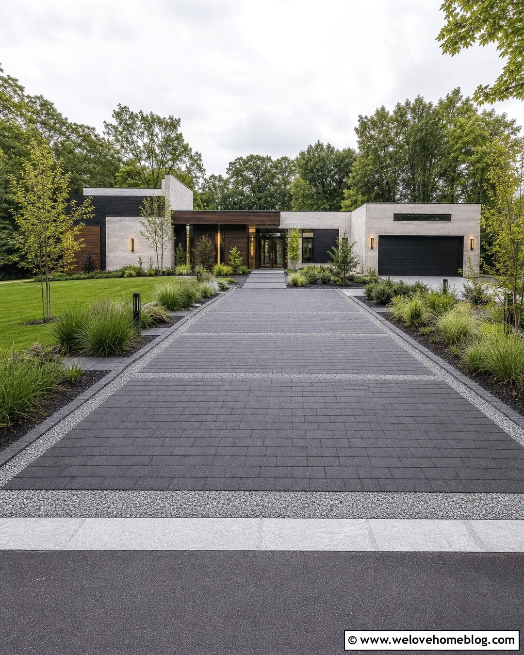 Permeable Block Paving And Gravel Driveway - 20 Block Paving And Gravel Driveway Ideas