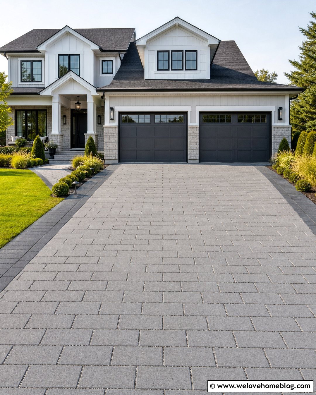 Permeable Concrete Paver Driveway - 20 Parking Pavers Driveways Ideas