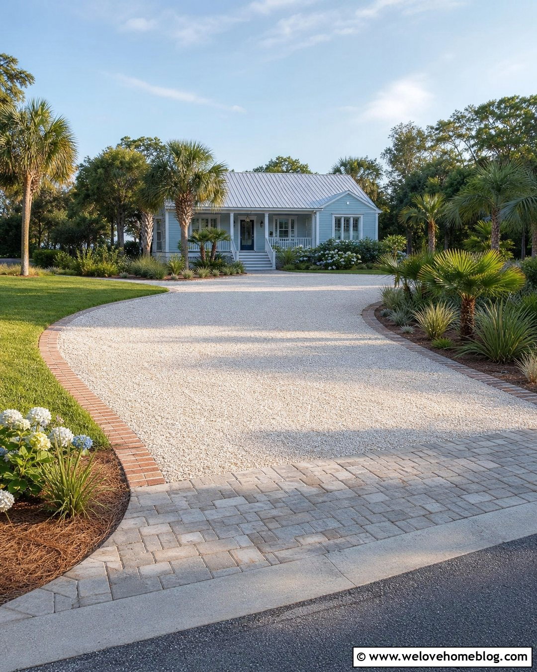 Permeable Crushed Shell Driveway - 20 water permeable driveway ideas