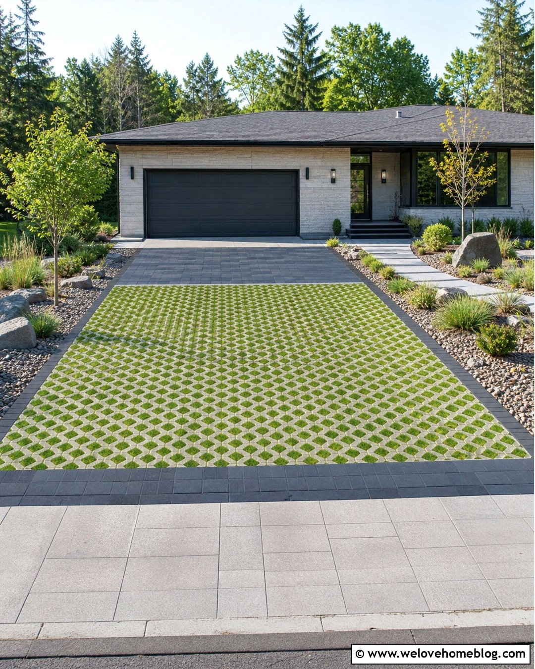 Permeable Grass Paver Driveway