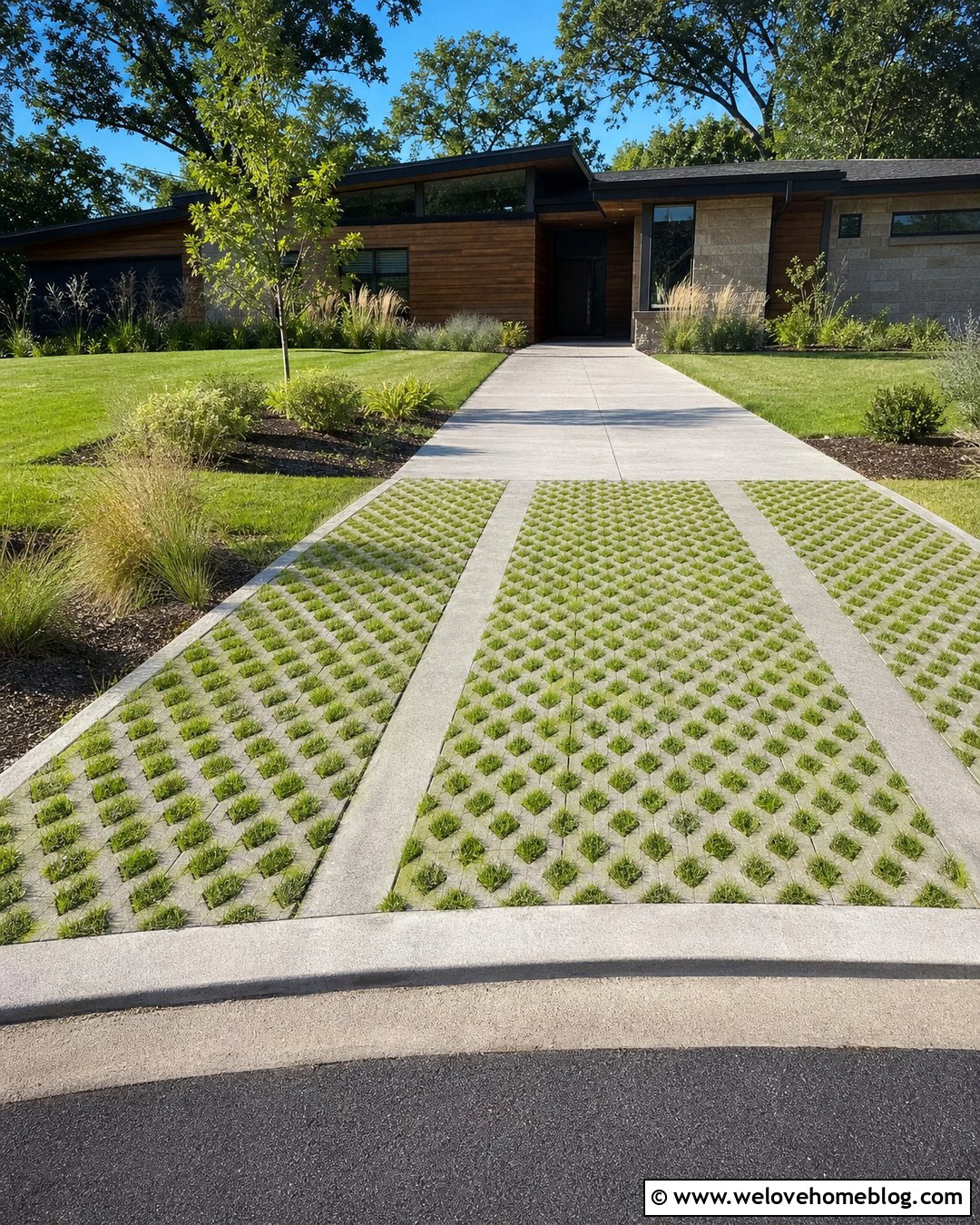 Permeable Grid Driveway Turnaround - 20 Turnaround Driveway Ideas